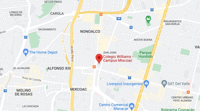 colegio-williams-campus-mixcoac-mapa